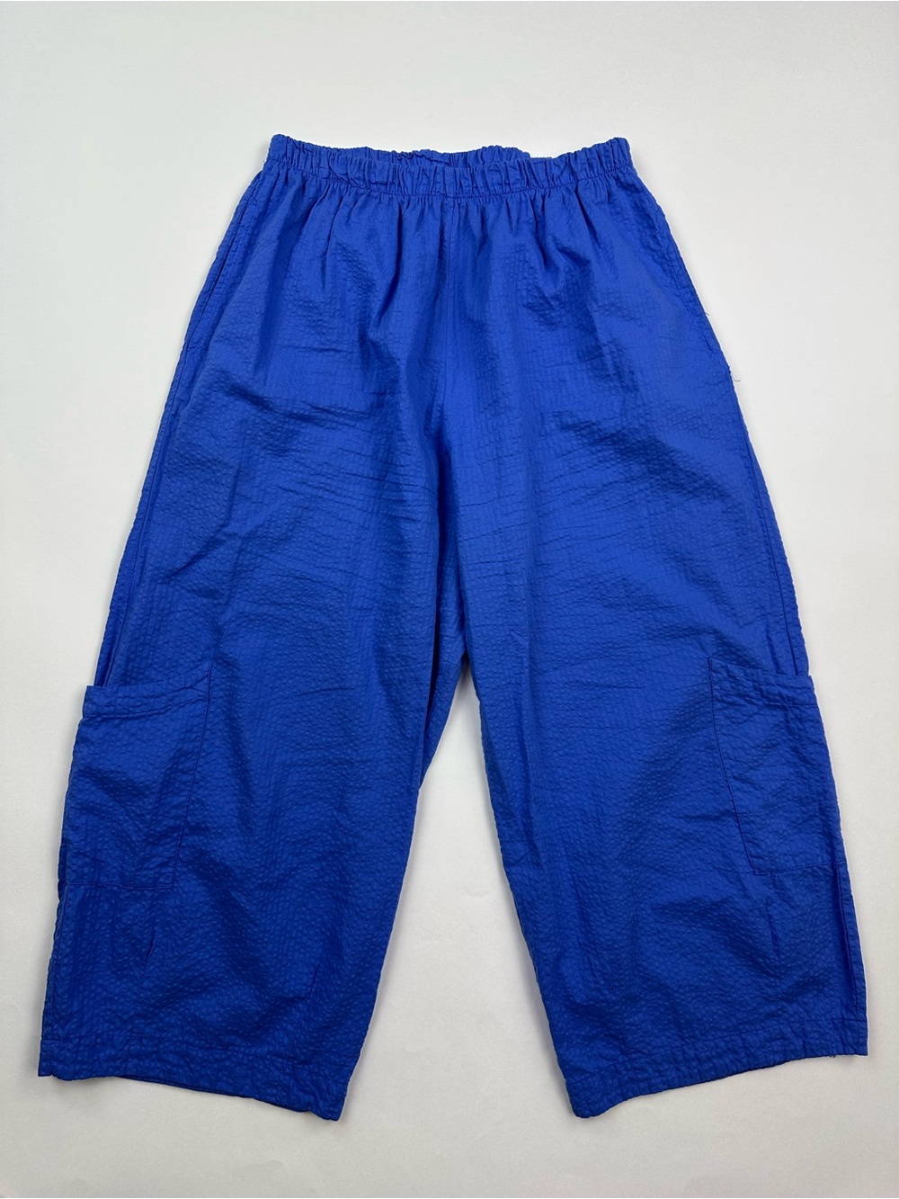 Bryn Walker Casbah Loose Wide Leg Cotton Seersucker Textured Pants Size Medium